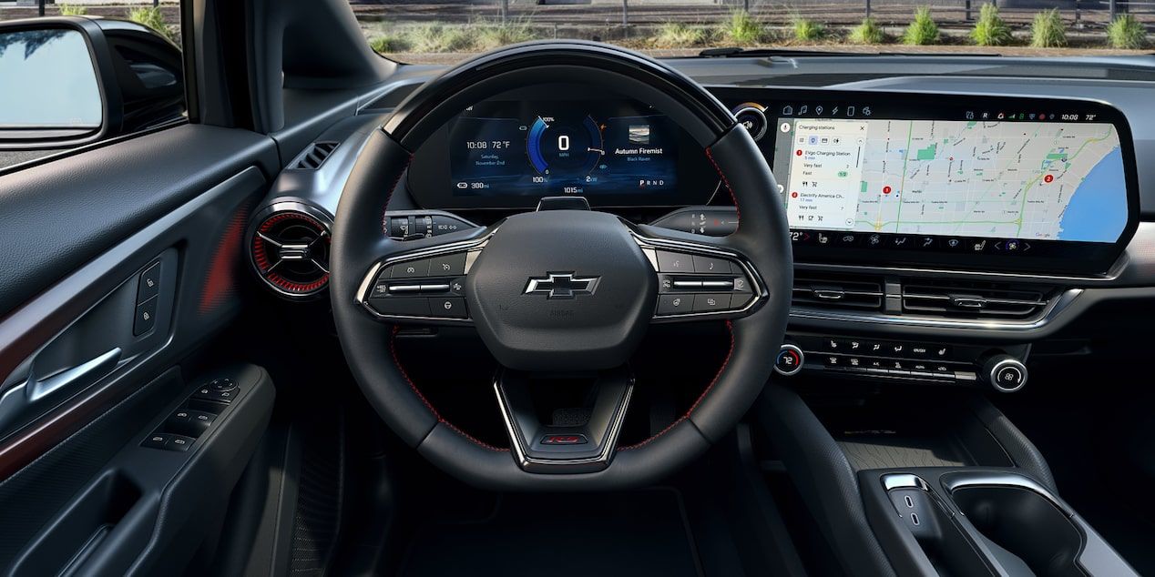 Poste de conduite et écran panoramique du Chevrolet Equinox EV 2026.