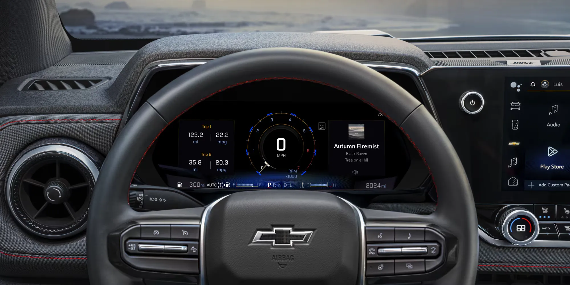 Tableau de bord numérique du Chevrolet Colorado 2026.